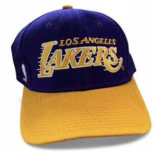 Sports Specialties Los Angeles Lakers 90s NBA Cap 7 1/8 Purple Yellow Basketball
